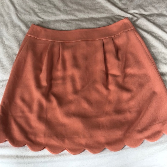 LOFT Dresses & Skirts - Coral scalloped skirt loft outlet